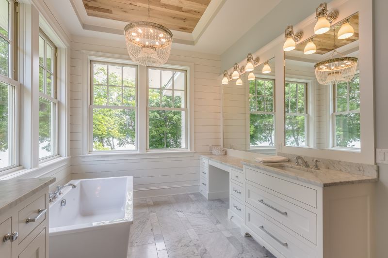 Luxury Bathroom with Lighting Features